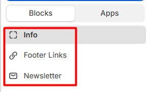footer settings